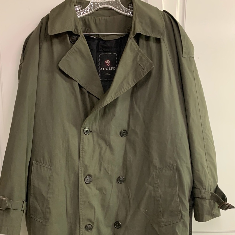 Gray Adolfo Overcoat Size 40R